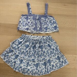 KREWE Blue and White Floral Set